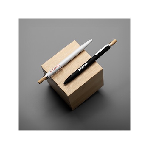 BAAM - Stylo à bille en aluminium recyclé, bambou FSC® et ABS recyclé - 7