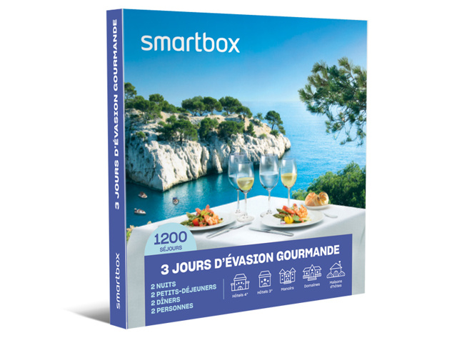 3 jours d'évasion gourmande 229.90 €, Smartbox