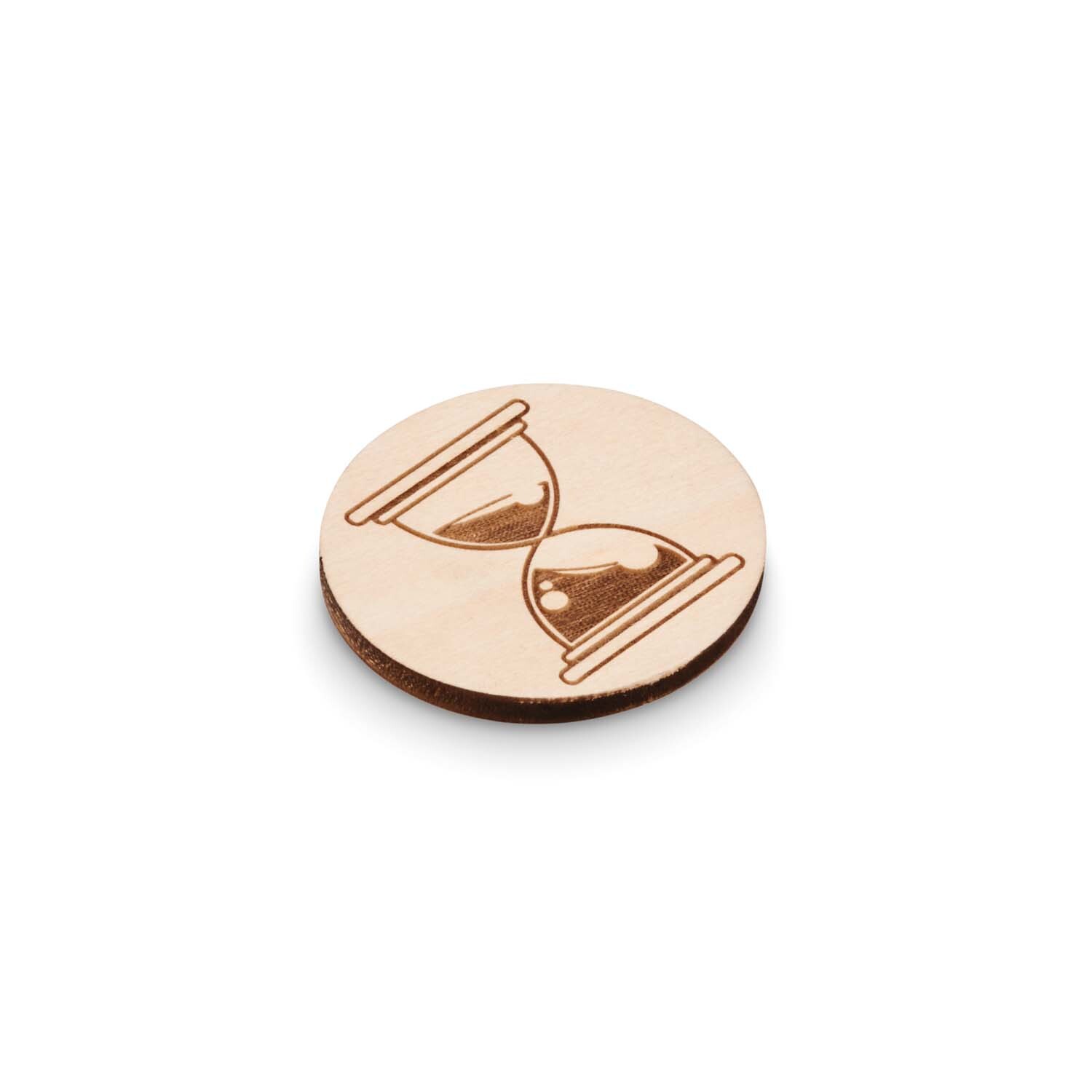 Pin's rond en bois, PROPULZ, Objets publicitaires personnalisés