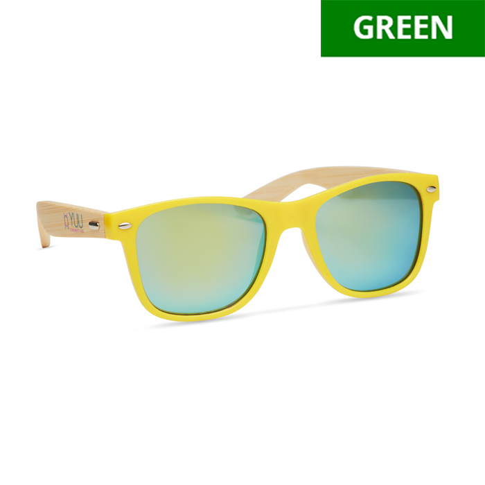 Lunettes de soleil entièrement personnalisées avec branches en bambou, PROPULZ, Objets publicitaires personnalisés