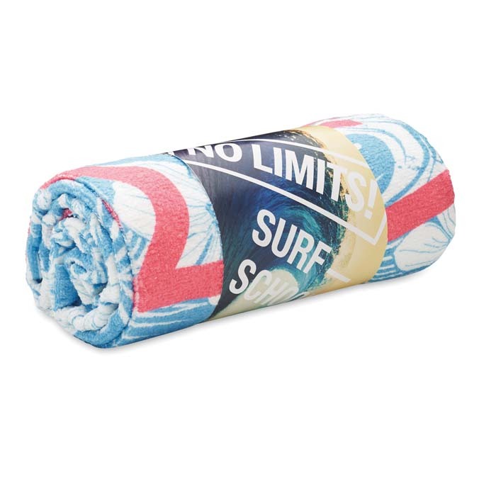 Serviette de plage en quadri