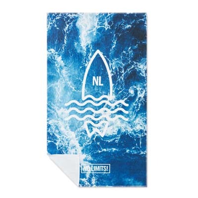 Serviette de plage REPREVE® RPET, PROPULZ, Objets publicitaires personnalisés