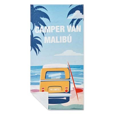 Serviette de plage en quadri
