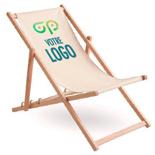 Chaise longue Chilienne (Transat), Impression de votre logo, Objets Personnalisables, Caudry