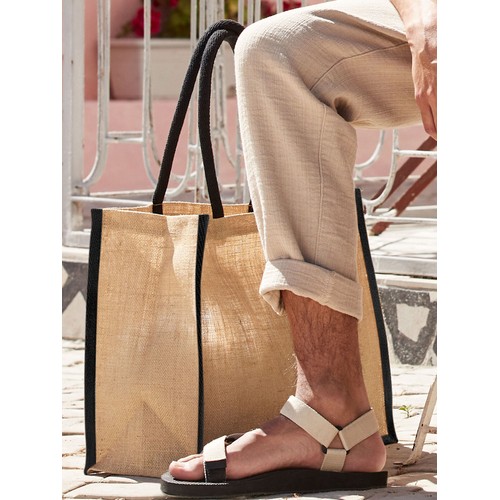 Natural Starched Jute Classic Shopper thumbnail 6