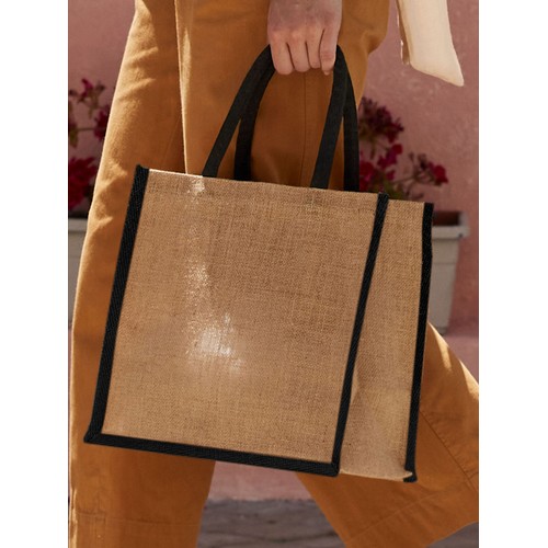 Natural Starched Jute Midi Tote thumbnail 5