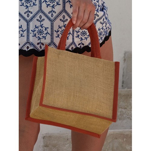 Natural Starched Jute Mini Gift Bag thumbnail 4