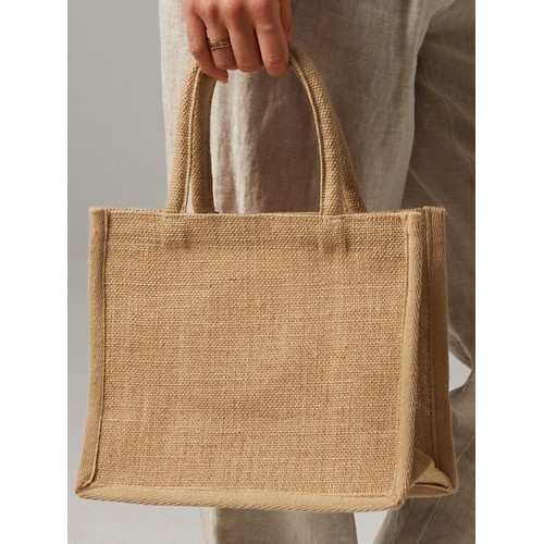 Natural Starched Jute Mini Gift Bag thumbnail 5
