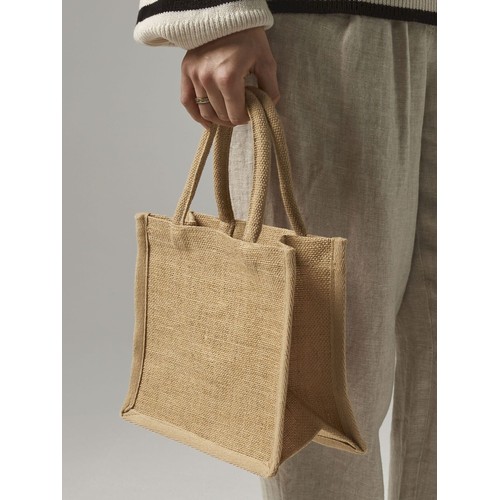 Natural Starched Jute Mini Gift Bag thumbnail 6