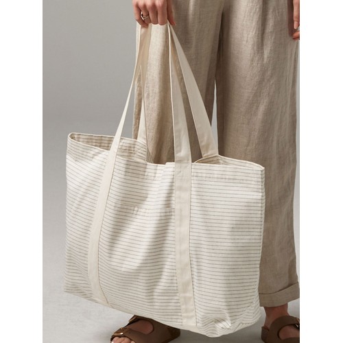 Striped Organic Cotton Shopper thumbnail 5