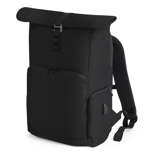 MOCHILA ROLL-TOP CON CARGADOR Q-TECH