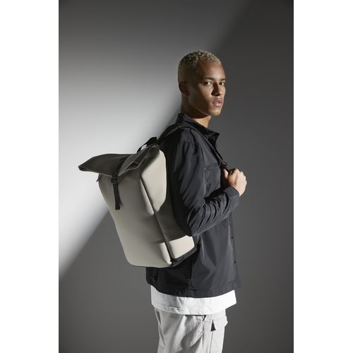 Matte PU Roll-Top Backpack