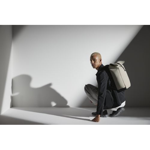 Matte PU Roll-Top Backpack Matte PU Roll-Top Backpack