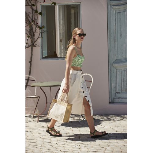 BOLSA MIDI DE YUTE NATURAL CON BOLSILLO DE ALGODÓN