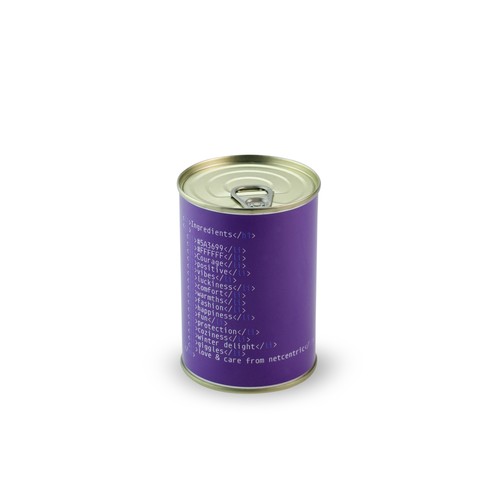 CAMISETA BLANCA PERSONALIZADA CON IMPRESIÓN A 1 COLOR  Y EN LATA