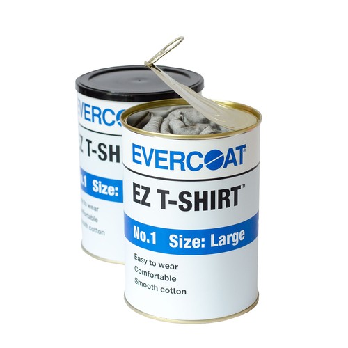 CAMISETA BLANCA PERSONALIZADA CON IMPRESIÓN A 2 COLORES  Y EN LATA