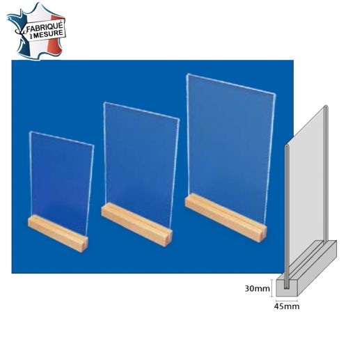 Chevalet plexi sur socle - 2
