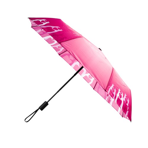 Parapluie pliant reflex marquage octobre rose - 1