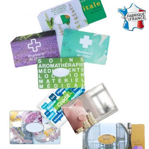 Etui rigide blanc ou transparent 1 carte - 1