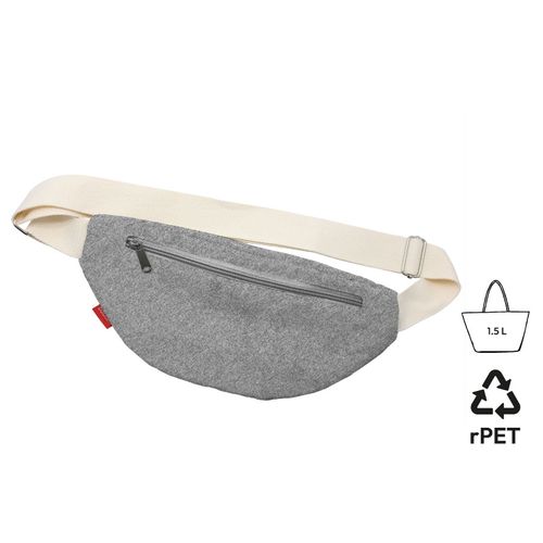 Sac banane 'Malaga', gris chiné RPET - 1