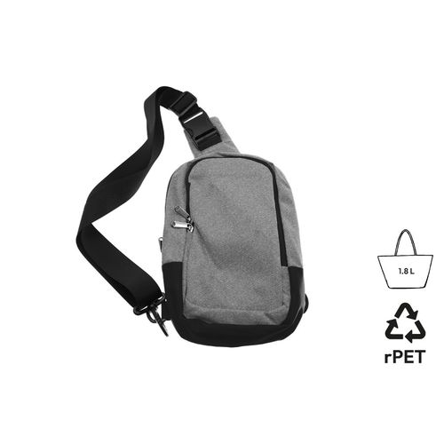 Sacoche bandoulière 'Almeria', gris chiné RPET - 1