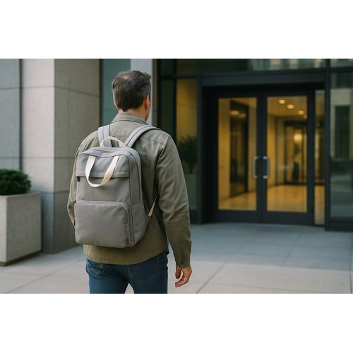 Sac à dos pliable 'Cordoba', gris chiné RPET - 5