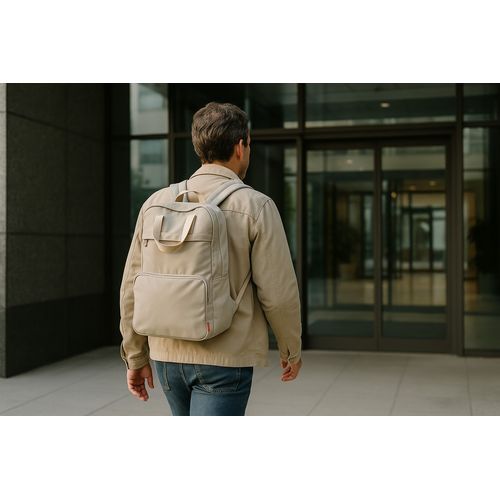 Sac à dos pliable 'Cordoba', polycoton beige - 5