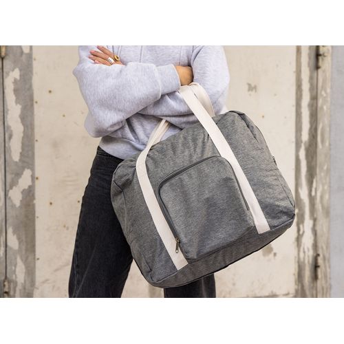 Sac de voyage pliable 'Tenerife', gris chiné RPET - 6