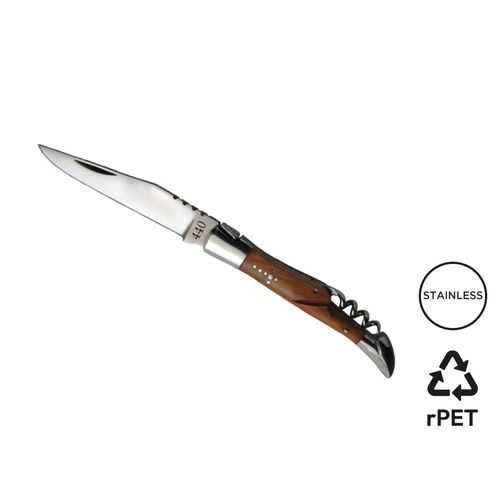 Couteau 'Tradition', 11cm, tire-bouchon, olivier - 1