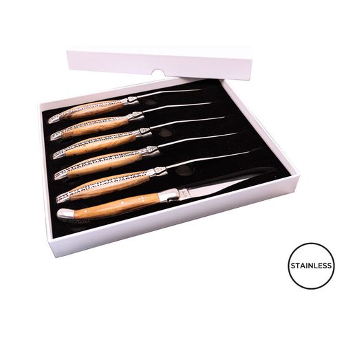 Set de 6 couteaux de table 'Tradition', olivier - 1