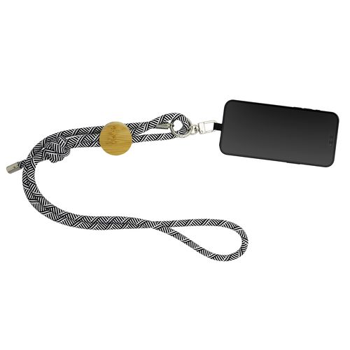 Lanyard pour smartphone 'Madrid', RPET noir - 2