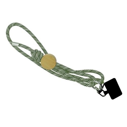 Lanyard pour smartphone 'Madrid', RPET kaki - 3