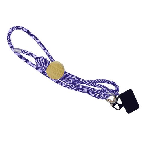 Lanyard pour smartphone 'Madrid', RPET bleu - 3