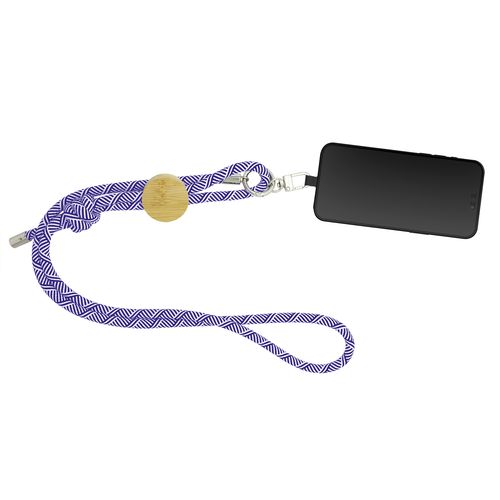 Lanyard pour smartphone 'Madrid', RPET bleu - 2