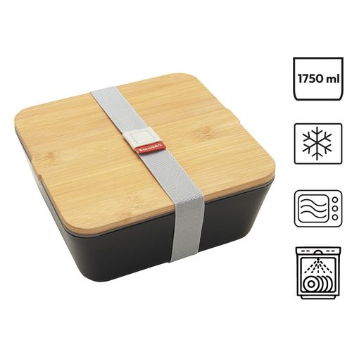 Bento 'Saitama', avec couvercle en bambou - 1