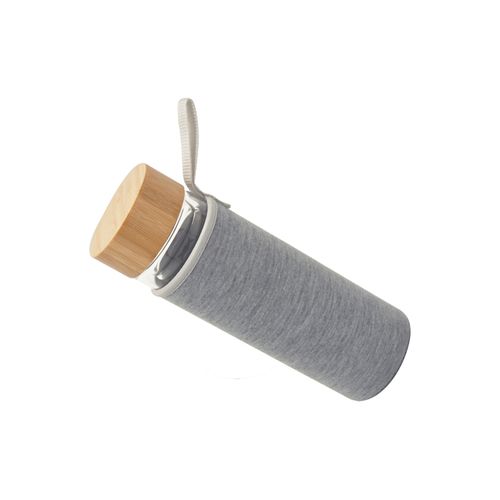 Bouteille en verre double paroi 'Ocha', 400ml, housse néoprène - 3