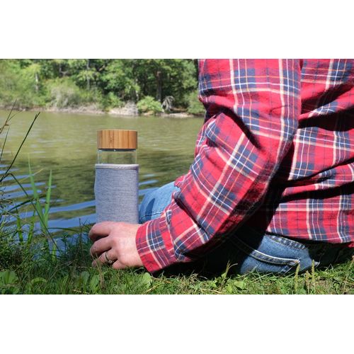 Bouteille en verre double paroi 'Ocha', 400ml, housse néoprène - 5