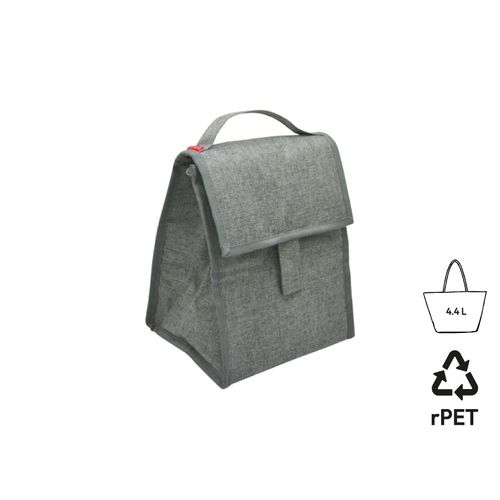 Sac à bento pliable isotherme 'Fujisawa', gris chiné RPET - 1