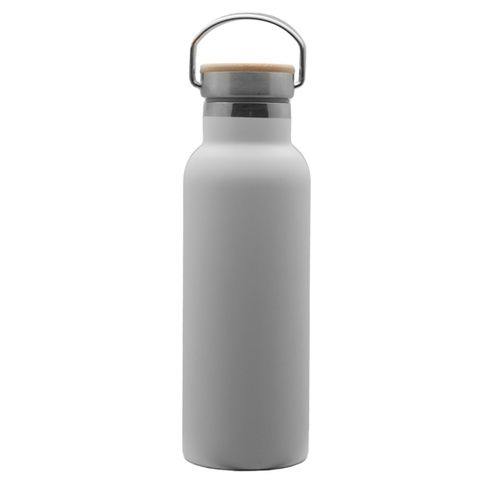 Bouteille isotherme 'Arima', blanche, bouchon bambou, 500ml - 3