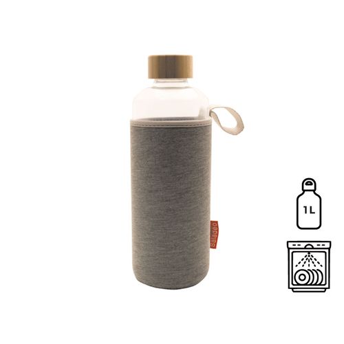 Bouteille en verre 'Reisui', 1 L, housse néoprène - 1