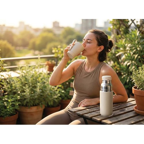 Bouteille isotherme 'Zeibu', beige, 550 ml - 5