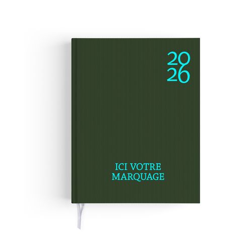 AGENDA EMBOITE HARMONIE 2026 - MINI 90 x 165 mm - COUVERTURE KAKI AVEC PELLICULAGE SOFT TOUCH - SANS MARQUAGE thumbnail 4