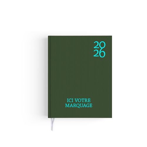 AGENDA EMBOITE HARMONIE 2026 - MINI 90 x 165 mm - COUVERTURE KAKI AVEC PELLICULAGE SOFT TOUCH - SANS MARQUAGE thumbnail 8