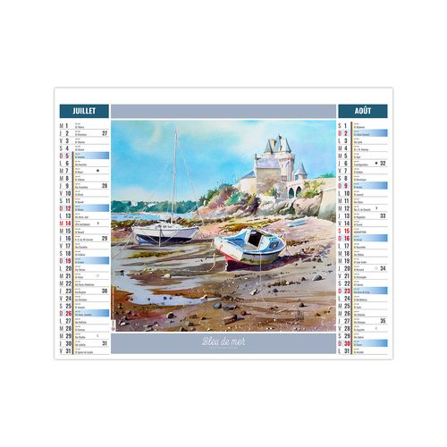 2EN1 - AQUARELLE 2026 - XXL 474 x 700 mm - MARQUAGE 1 COULEUR thumbnail 5