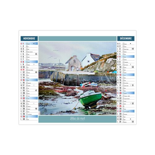 2EN1 - AQUARELLE 2026 - XXL 474 x 700 mm - MARQUAGE 1 COULEUR thumbnail 7