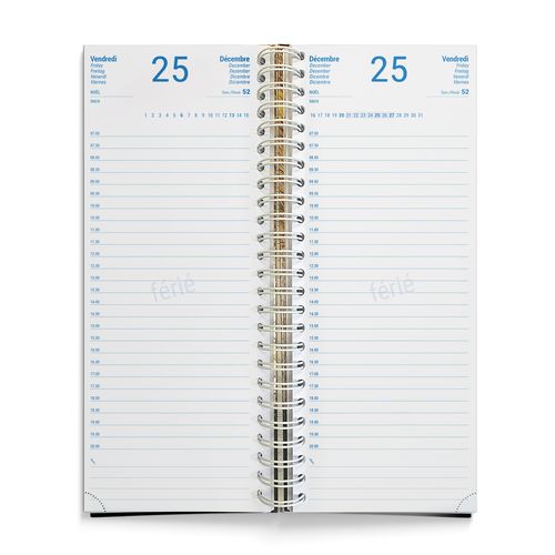 AGENDA DE CAISSE 2026 - 137X335MM - COUVERTURE CONTRECOLLEE QUADRI RECTO AVEC PELLICULAGE BRILLANT - DOS CARRE COUSU COLLE EMBOITE thumbnail 5