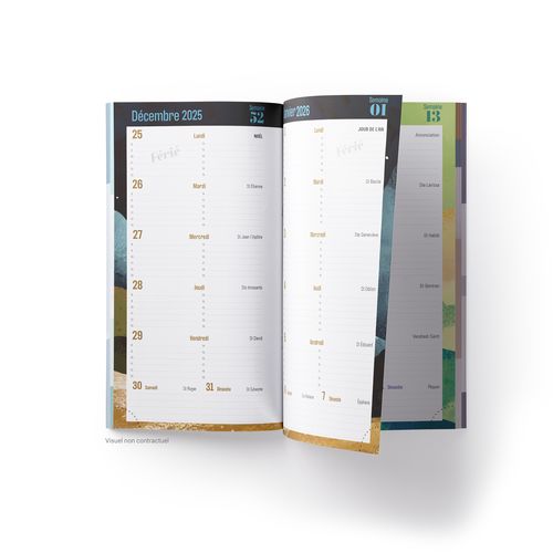 AGENDA SOUPLE POCHE 2026 - COUVERTURE PVC AMOVIBLE APIADE - SANS MARQUAGE thumbnail 14