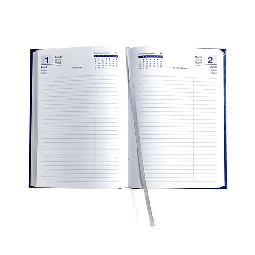 AGENDA CARRE 1 JOUR EMBOITE 2026 - 145 x 215 mm - COUVERTURE BORDEAUX SANS MARQUAGE thumbnail 5