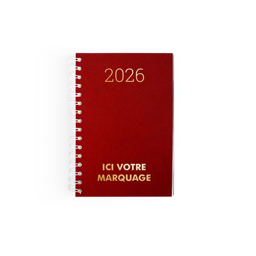 AGENDA CARRE 1 JOUR EMBOITE 2026 - 145 x 215 mm - COUVERTURE BORDEAUX SANS MARQUAGE thumbnail 7