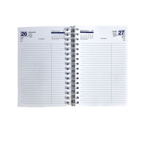 AGENDA CARRE 1 JOUR EMBOITE 2026 - 145 x 215 mm - COUVERTURE BORDEAUX SANS MARQUAGE thumbnail 10